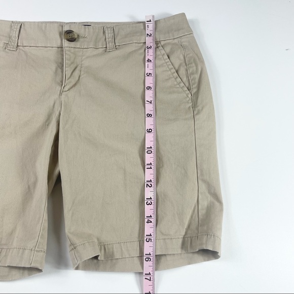 American Eagle Khaki Bermuda Stretch Shorts - Picture 6 of 10